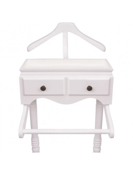 Appendiabiti con Armadietto in Legno Bianco