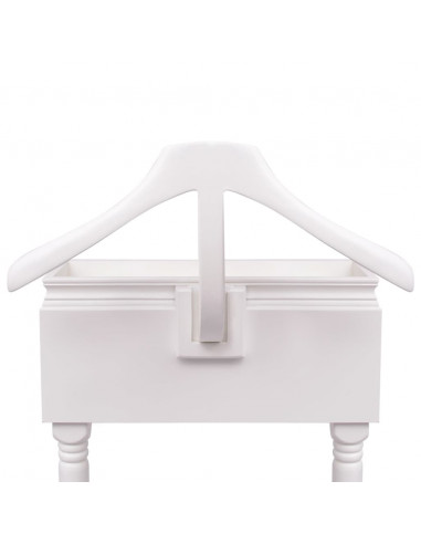 Appendiabiti con Armadietto in Legno Bianco