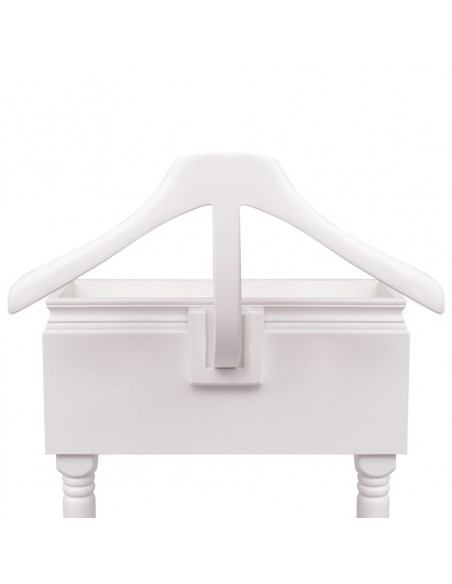 Appendiabiti con Armadietto in Legno Bianco