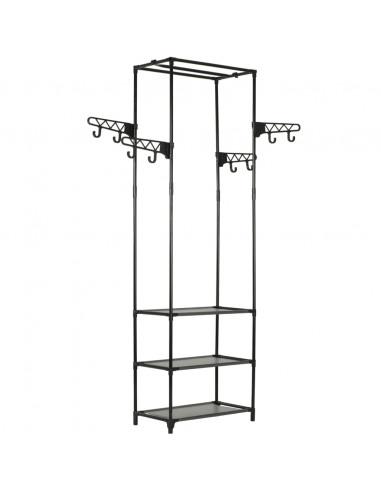 Appendiabiti Acciaio e Tessuto non Tessuto 55x28,5x175cm Nero
