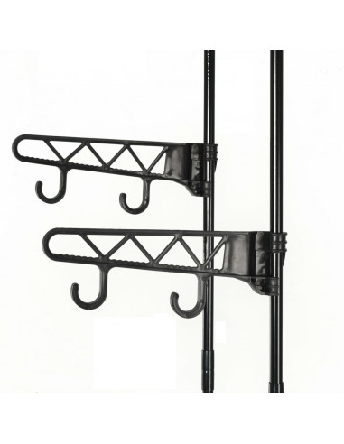 Appendiabiti Acciaio e Tessuto non Tessuto 55x28,5x175cm Nero