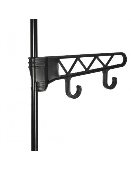 Appendiabiti Acciaio e Tessuto non Tessuto 55x28,5x175cm Nero