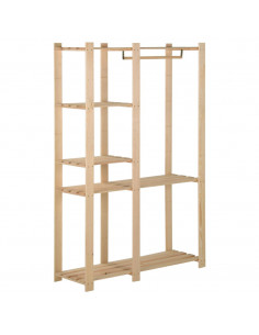 Appendiabiti 110x38x170 cm in Legno Massello di Pino 2