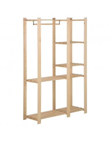 Appendiabiti 110x38x170 cm in Legno Massello di Pino