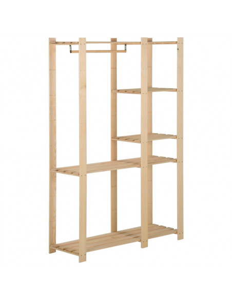 Appendiabiti 110x38x170 cm in Legno Massello di Pino