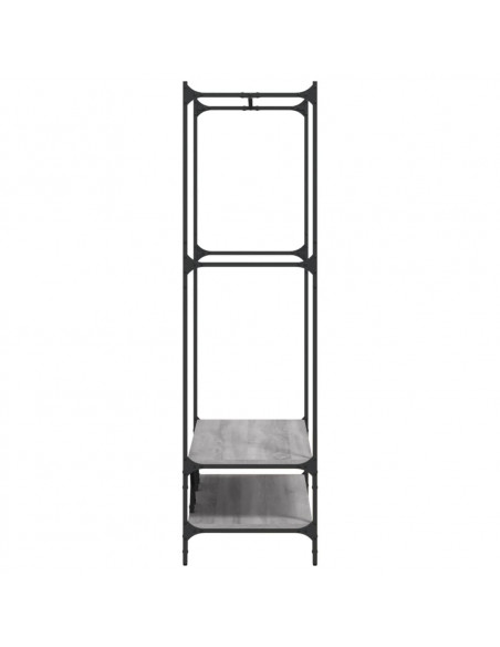 Appendiabiti con Scaffali Grigio Sonoma in Legno Multistrato
