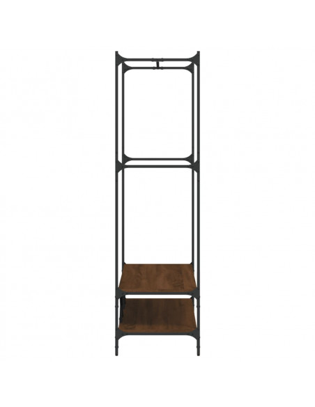 Appendiabiti con Scaffali Rovere Marrone in Legno Multistrato