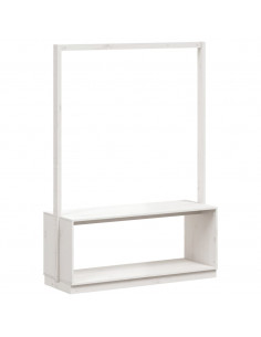 Appendiabiti Porta Scarpe Bianco 113x40x157,5 cm Massello Pino 2