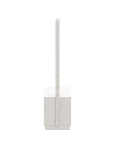 Appendiabiti Porta Scarpe Bianco 113x40x157,5 cm Massello Pino