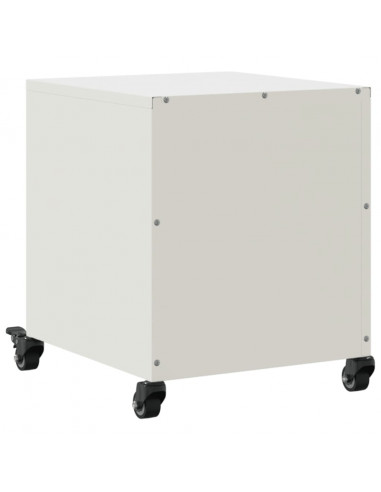 Comodino Bianco 36x39x43,5 cm in Acciaio