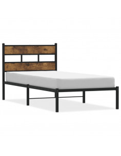 Giroletto senza Materaso in Metallo Rovere Fumo 75x190 cm 2