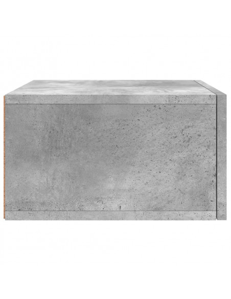 Comodino a Muro Grigio Cemento 35x35x20 cm
