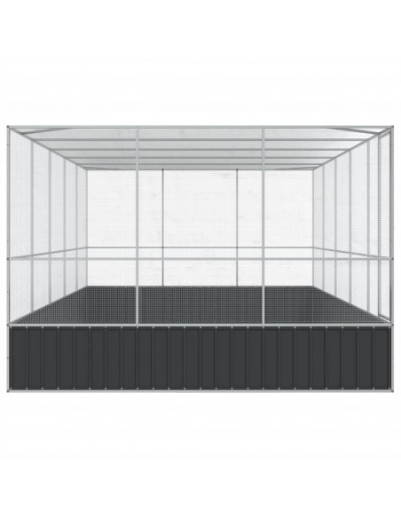 Voliera con Estensione Argento 518x307x212 cm in Acciaio
