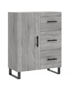 Credenza Grigio Sonoma 69,5x34x180 cm in Legno Multistrato 2
