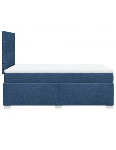 Giroletto a Molle con Materasso Blu 120x200 cm in Tessuto