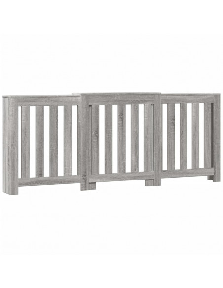 Copertura Termosifone Grigio Sonoma 205x21,5x83,5cm Multistrato