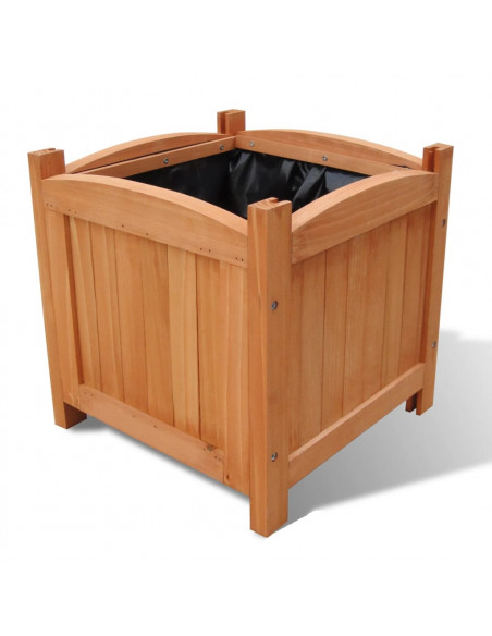 Letti Rialzati da Giardino in Legno Set 2 pz 30 x 30 x 30 cm