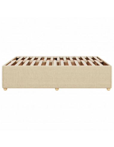 Giroletto senza Materasso Crema 140x200 cm in Tessuto