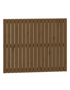 Testiera da Parete Miele 108x3x90 cm in Legno Massello di Pino 2