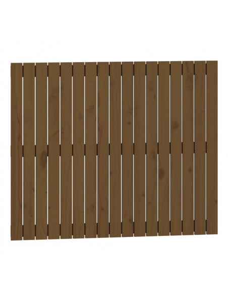 Testiera da Parete Miele 108x3x90 cm in Legno Massello di Pino