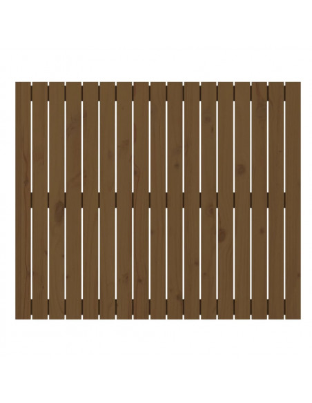 Testiera da Parete Miele 108x3x90 cm in Legno Massello di Pino