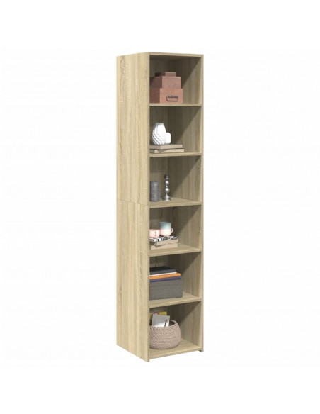 Credenza Rovere Sonoma 40x41x185cm in Legno Multistrato