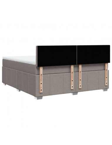 Giroletto a Molle con Materasso Tortora 180x200 cm in Tessuto