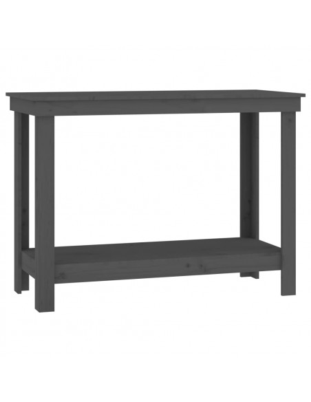 Banco da Lavoro Grigio 110x50x80 cm in Legno Massello di Pino