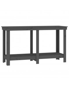 Banco da Lavoro Grigio 140x50x80 cm in Legno Massello di Pino 2