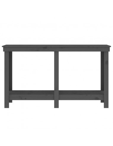 Banco da Lavoro Grigio 140x50x80 cm in Legno Massello di Pino