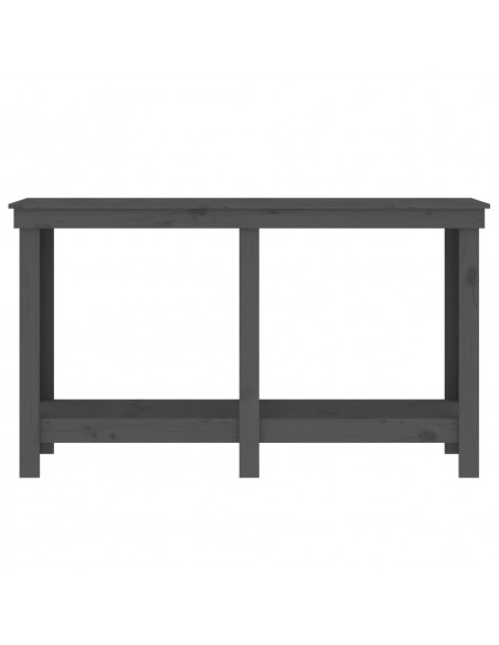 Banco da Lavoro Grigio 140x50x80 cm in Legno Massello di Pino