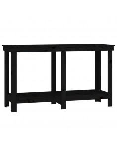 Banco da Lavoro Nero 140x50x80 cm in Legno Massello di Pino 2