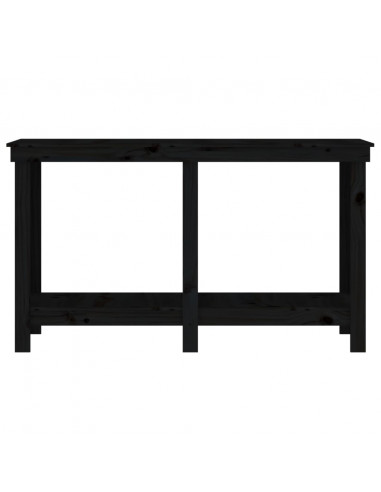 Banco da Lavoro Nero 140x50x80 cm in Legno Massello di Pino