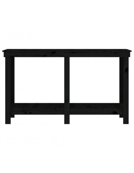 Banco da Lavoro Nero 140x50x80 cm in Legno Massello di Pino