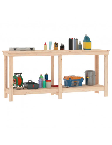 Banco da Lavoro 180x50x80 cm in Legno Massello di Pino