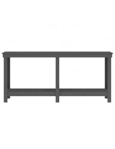 Banco da Lavoro Grigio 180x50x80 cm in Legno Massello di Pino