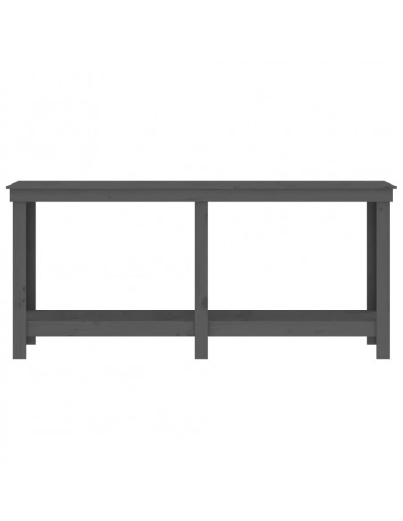 Banco da Lavoro Grigio 180x50x80 cm in Legno Massello di Pino
