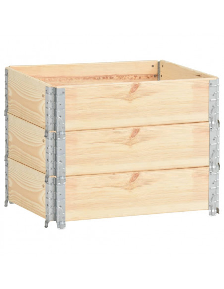 Fioriere Rialzate 3 pz 60x80 cm in Legno Massello di Pino