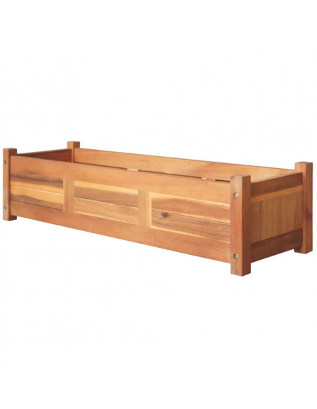Letti Rialzati da Giardino 2 pz in Legno di Acacia 100x30x25 cm