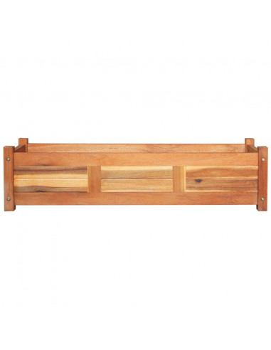 Letti Rialzati da Giardino 2 pz in Legno di Acacia 100x30x25 cm