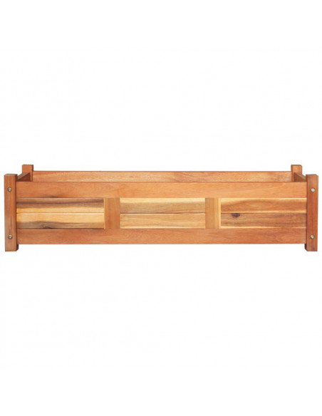 Letti Rialzati da Giardino 2 pz in Legno di Acacia 100x30x25 cm