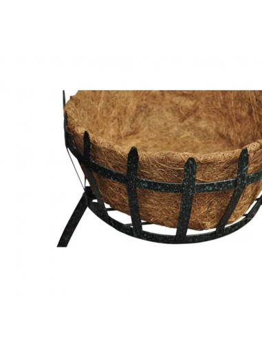 Fioriere partavasi supporto in ferro battuto e lampade LED s