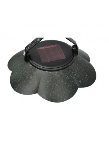 Fioriere partavasi supporto in ferro battuto e lampade LED s