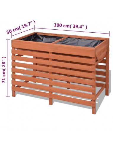 Fioriera 100x50x71 cm in Legno