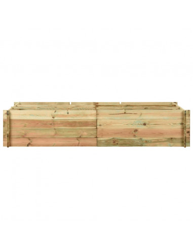 Fioriera Giardino Letto Vegetale in Legno di Pino 197x100x40cm