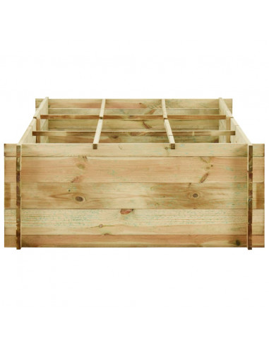 Fioriera Giardino Letto Vegetale in Legno di Pino 197x100x40cm