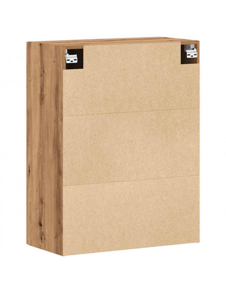 Armadietto a Muro Rovere Artigianale 60x31x70 cm in Truciolato