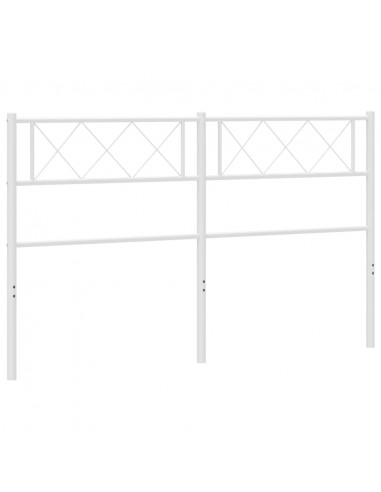 Testiera in Metallo Bianco 120 cm
