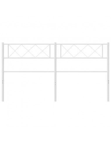 Testiera in Metallo Bianco 120 cm