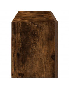 Armadietto Bagno Rovere Fumo 80x25x30 cm in Legno Multistrato